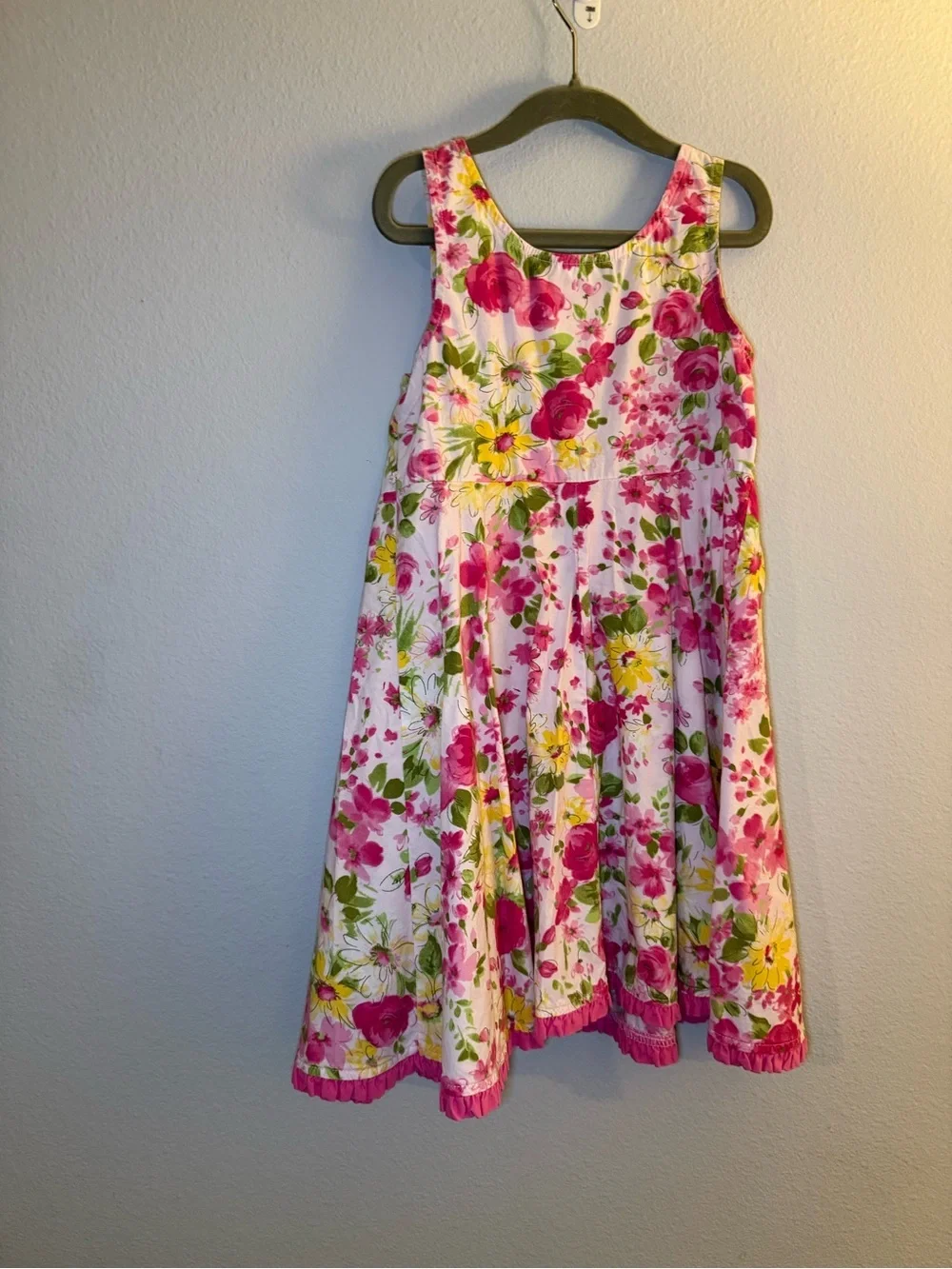Zoey Girls Floral Sleeveless Dress - Size 7